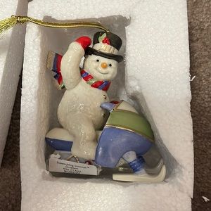 LENOX *DISCONTINUED* 2013 Snowmobiling Snowman - Bagged & Boxed